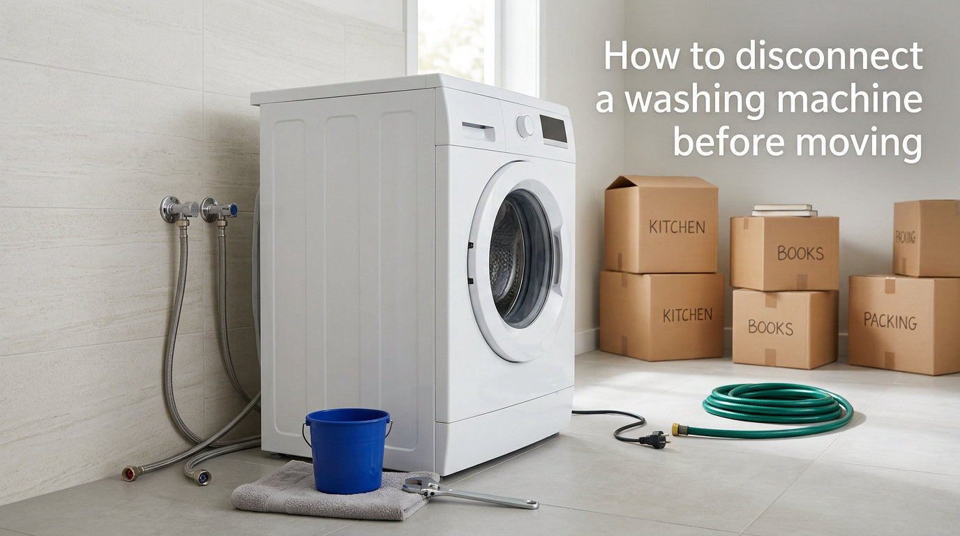 How to disconnect a washing machine before moving