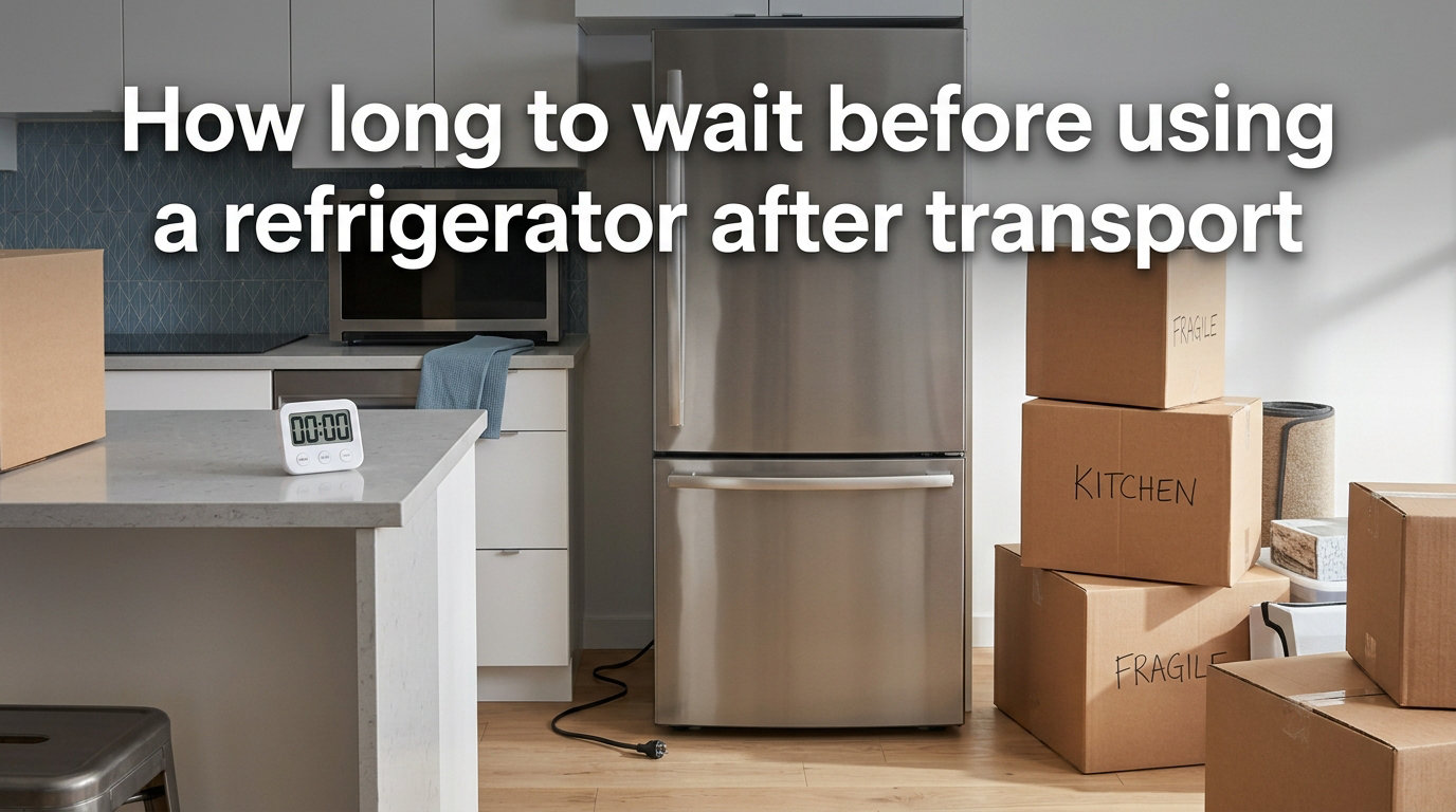 How long to wait before using a refrigerator after transport