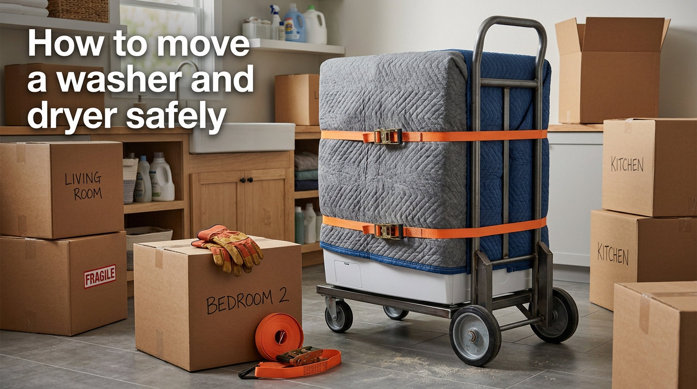 How to move a washer and dryer safely