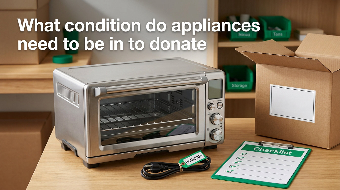 What condition do appliances need to be in to donate