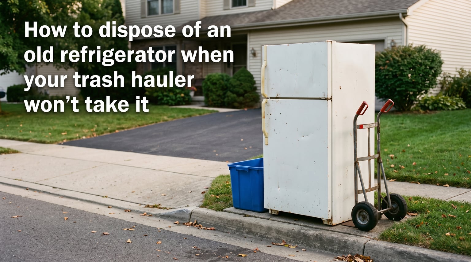 How to dispose of an old refrigerator when your trash hauler won't take it
