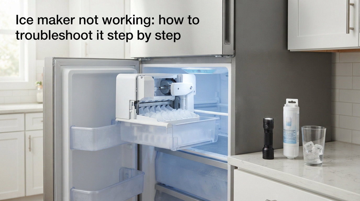 Ice maker not working: how to troubleshoot it step by step