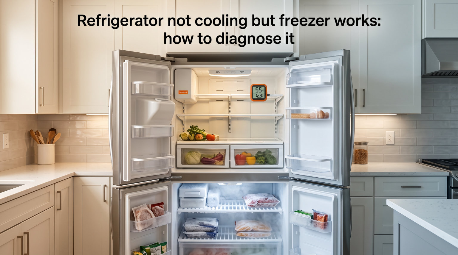 Refrigerator not cooling but freezer works: how to diagnose it
