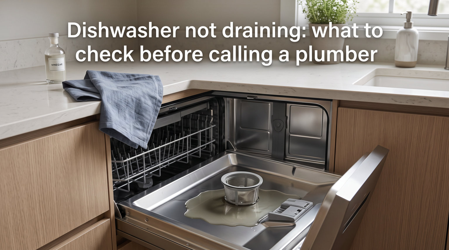 Dishwasher not draining: what to check before calling a plumber