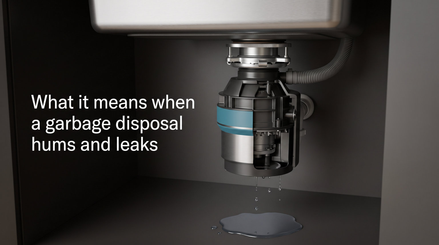 What it means when a garbage disposal hums and leaks