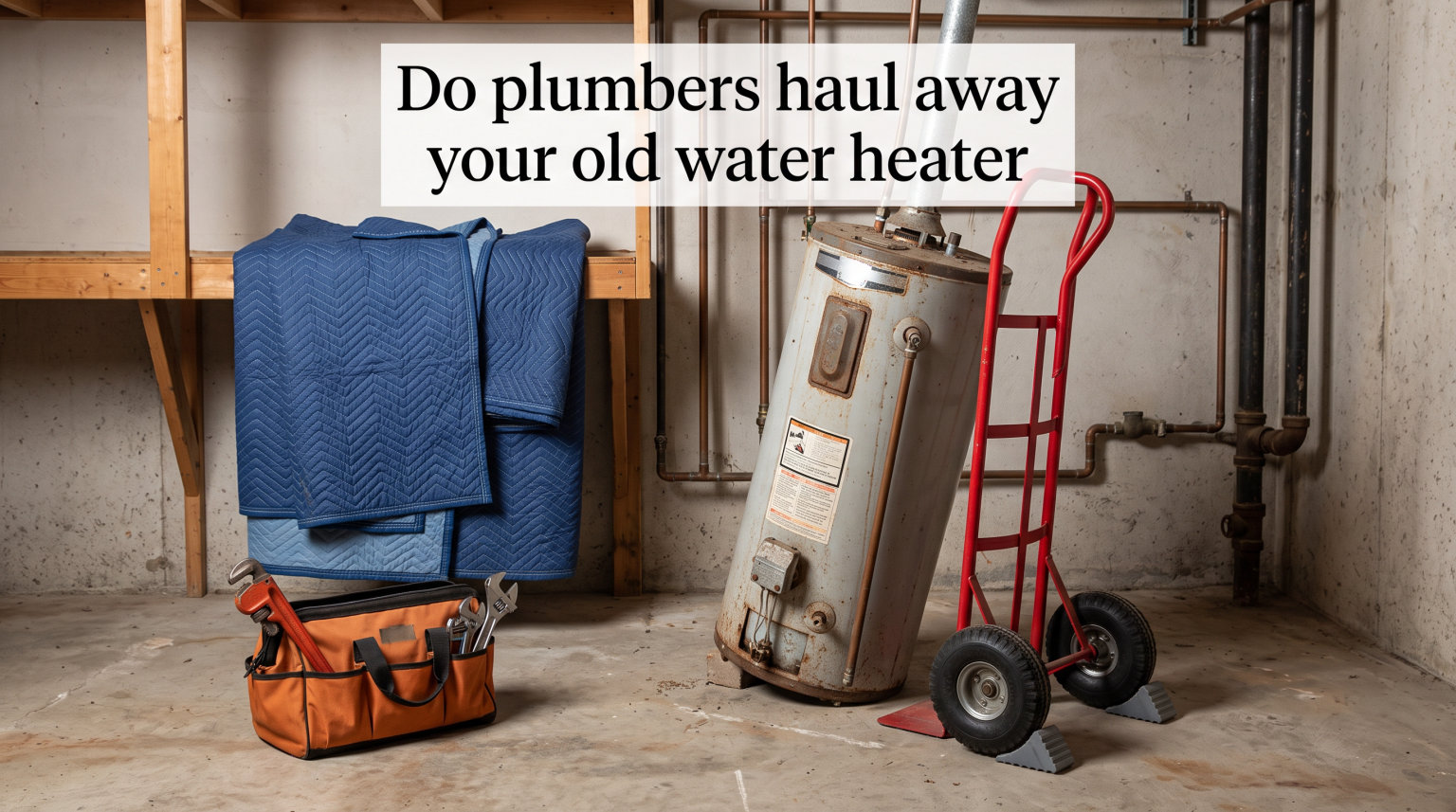 Do plumbers haul away your old water heater