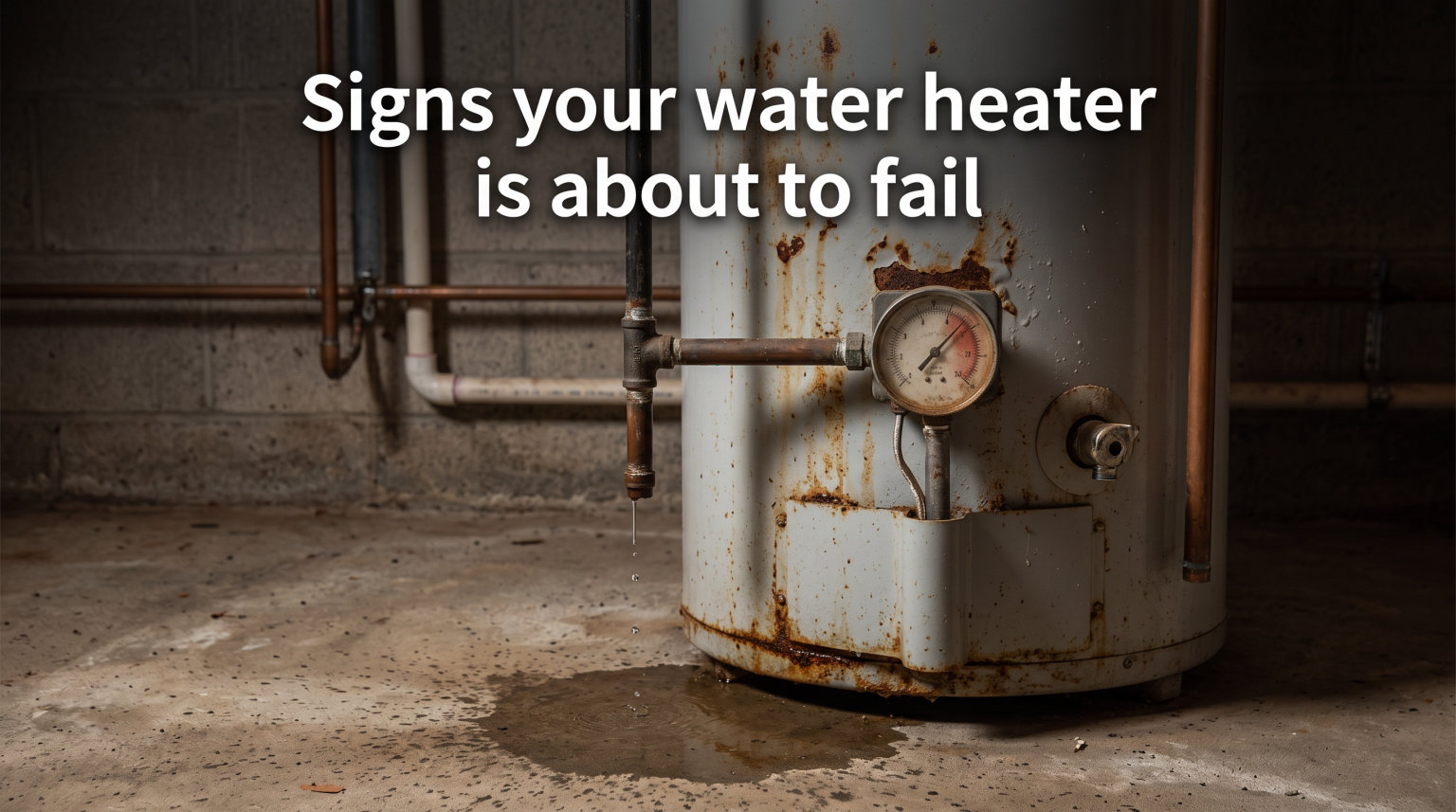 Signs your water heater is about to fail