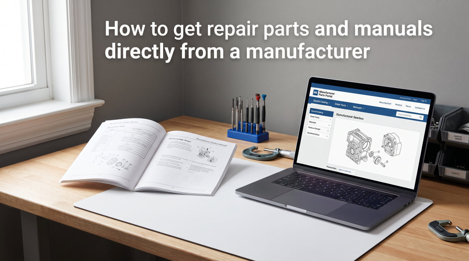 How to get repair parts and manuals directly from a manufacturer