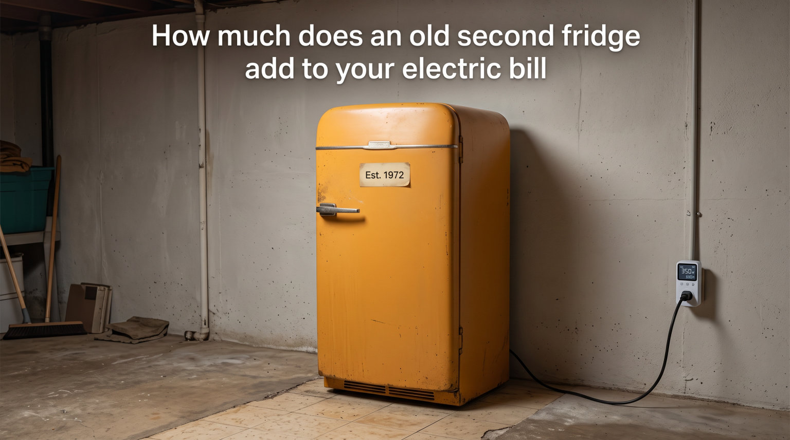 How much does an old second fridge add to your electric bill