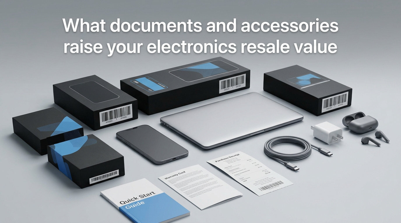 What documents and accessories raise your electronics resale value