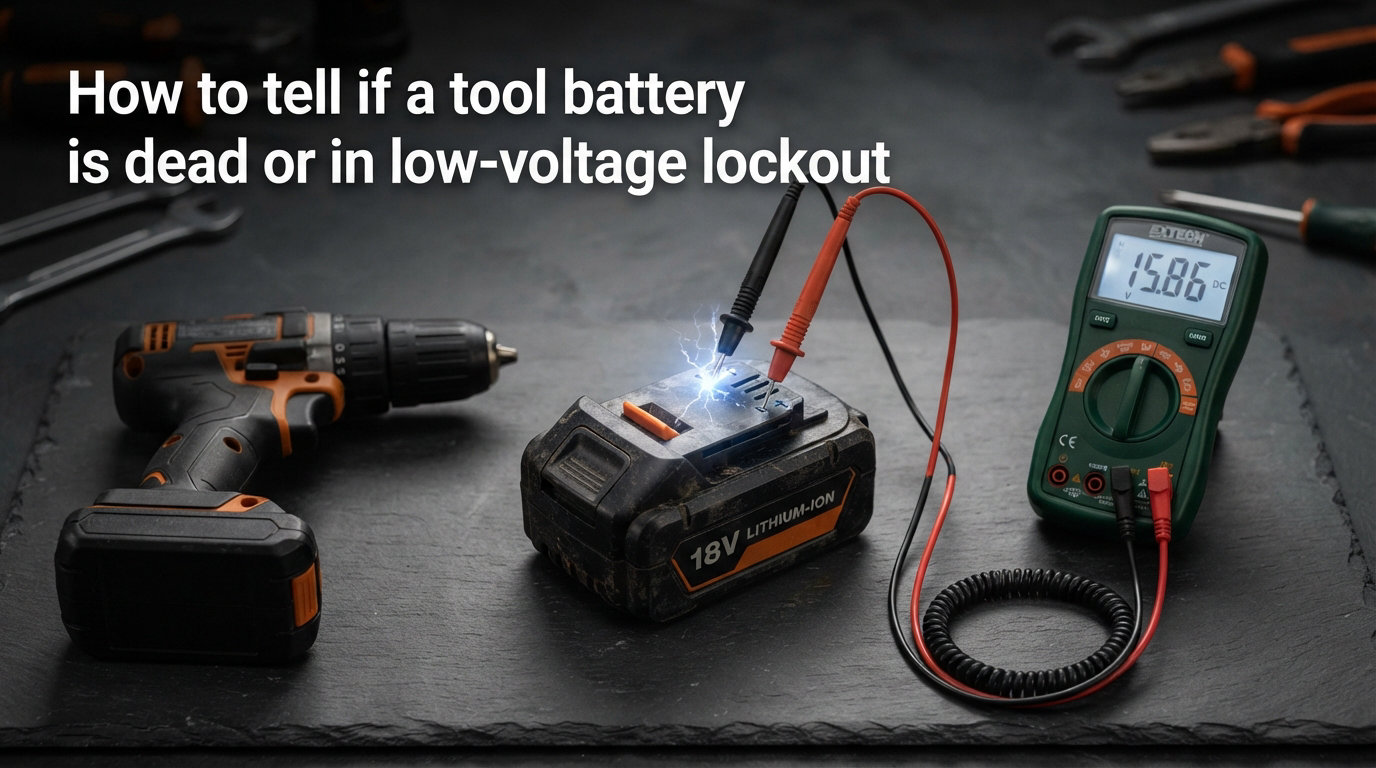 How to tell if a tool battery is dead or in low-voltage lockout