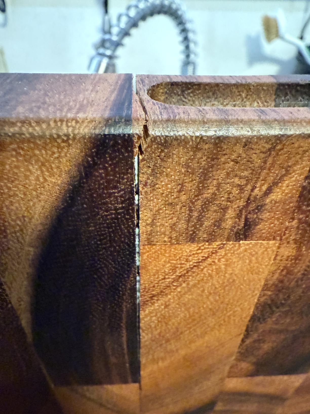 Ironwood Gourmet Large End Grain Prep Station Acacia Wood Cutting Board, 14 x 20-Inch, Brown customer photo 2