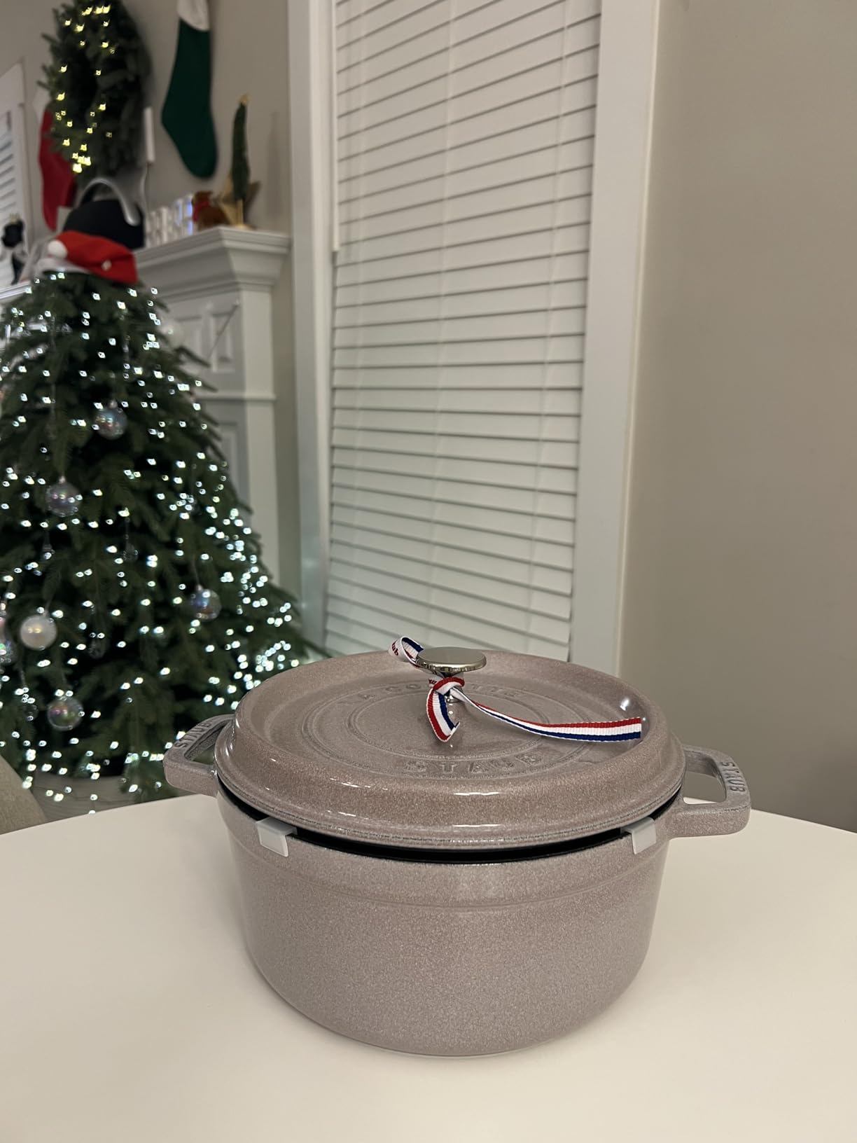 Staub Cast Iron 7-qt Round Cocotte - White customer photo 1