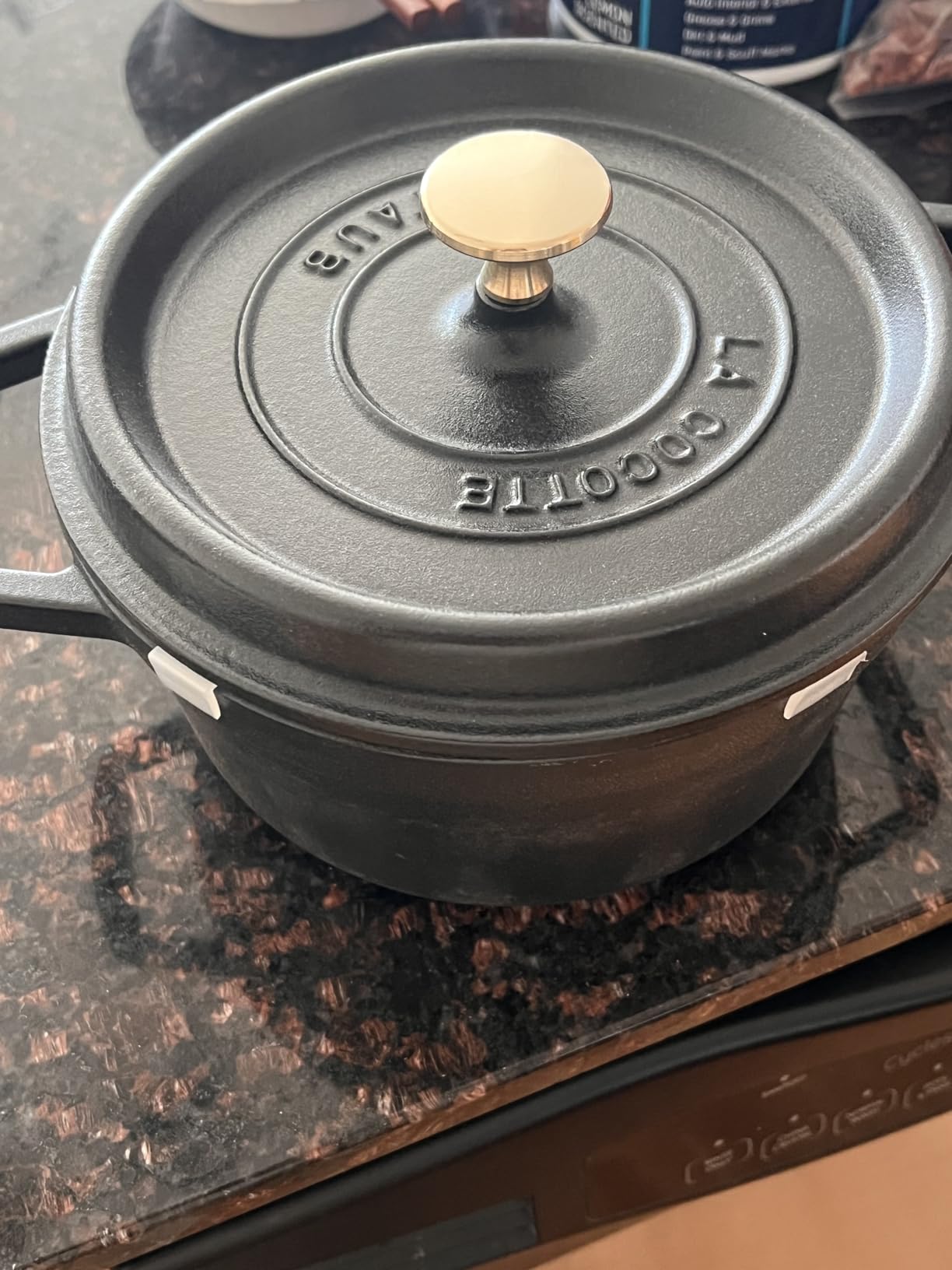 Staub Cast Iron Round Cocotte, Dutch Oven, 4-quart, Made in France, Cherry customer photo 2