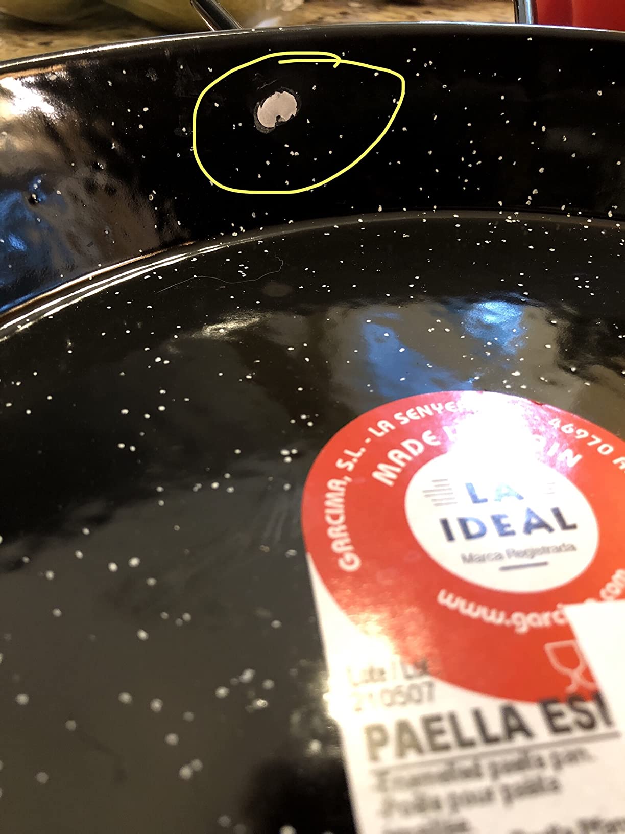 Garcima 12-Inch Enameled Steel Paella Pan, 30cm customer photo 1