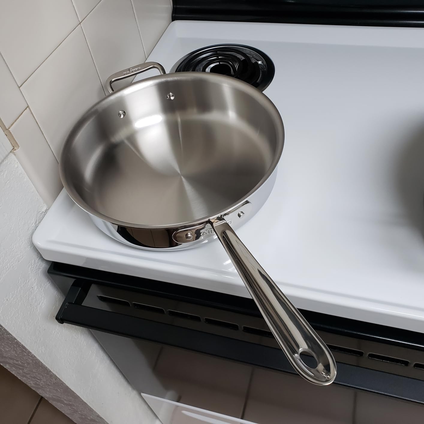 All-Clad D3 Stainless Steel 4 Qt Sauté Pan with Lid, Made in the USA customer photo 2