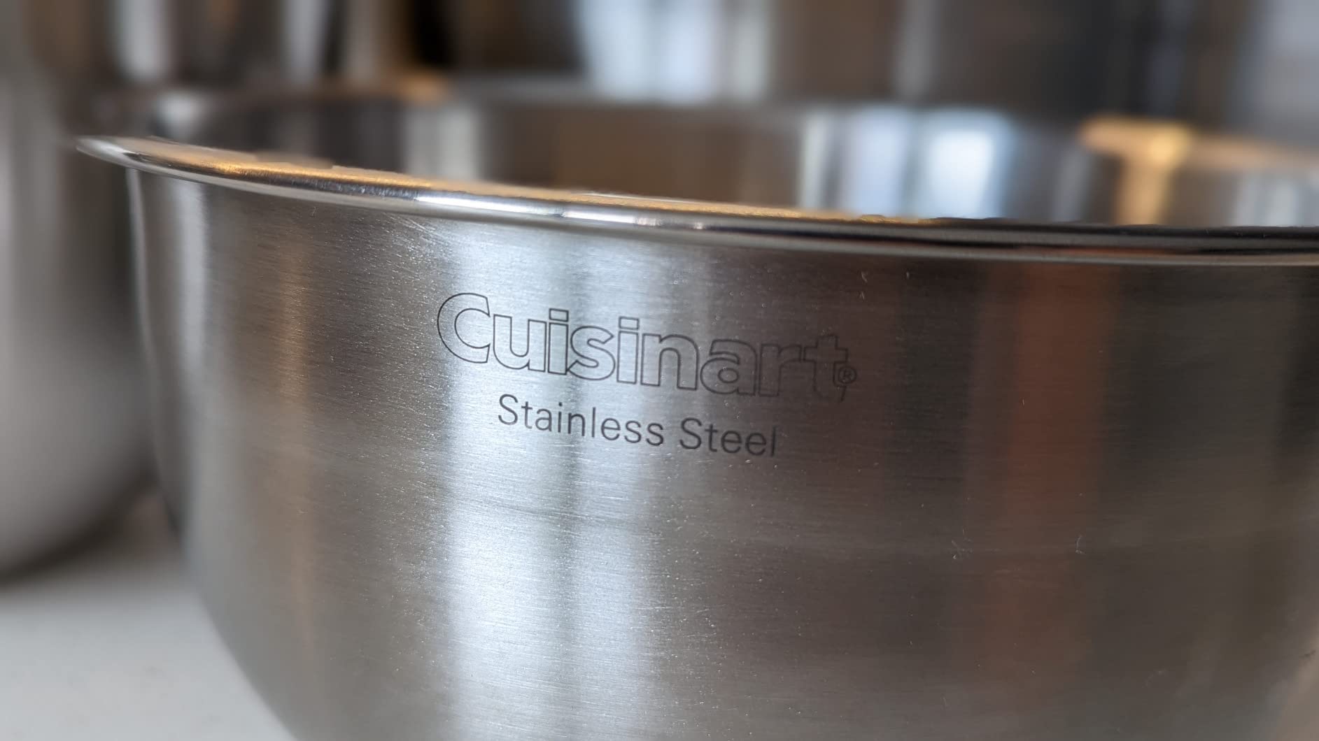Cuisinart Mixing Bowl Set, Nesting Bowls, Stainless Steel, 3-Piece | 1.5, 3 & 5 qt. stainless steel mixing bowls for baking, cooking & prep, dishwasher safe, durable & compact, CTG-00-SMB customer photo 1