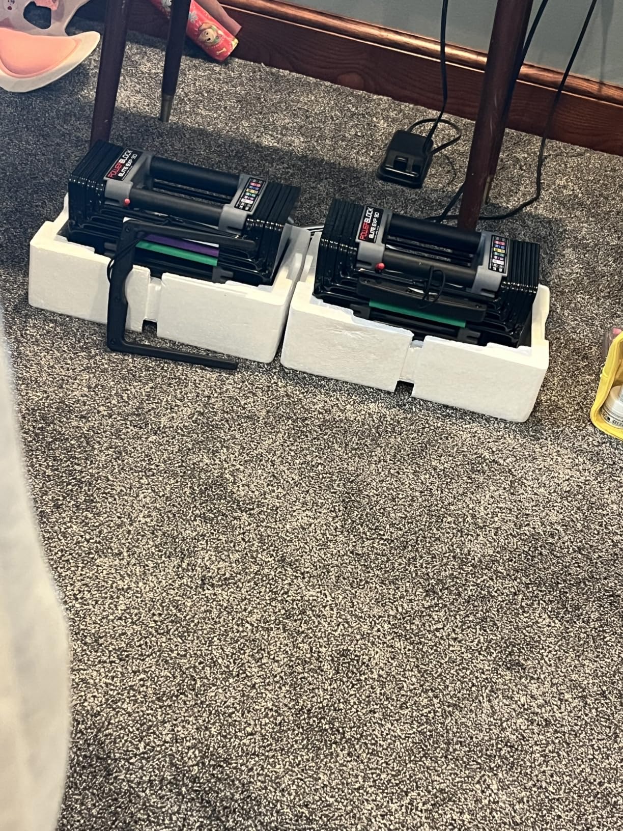 PowerBlock Elite EXP Adjustable Dumbbells, Sold in Pairs, Stage 1, 5-50 lb. | Expandable to 90 lbs per hand with Stage 2 and 3 kits which are sold separately customer photo 1