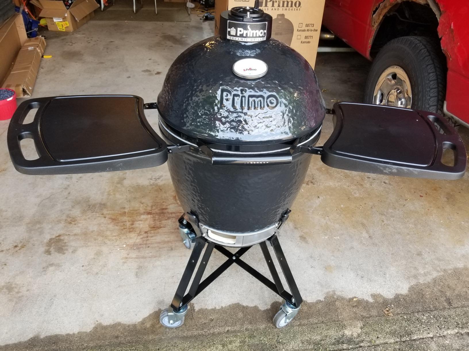 Primo Grills and Smokers 773 All-in-One Kamado Round Grill with Cradle Shelves, Ash Tool and Lift customer photo 2