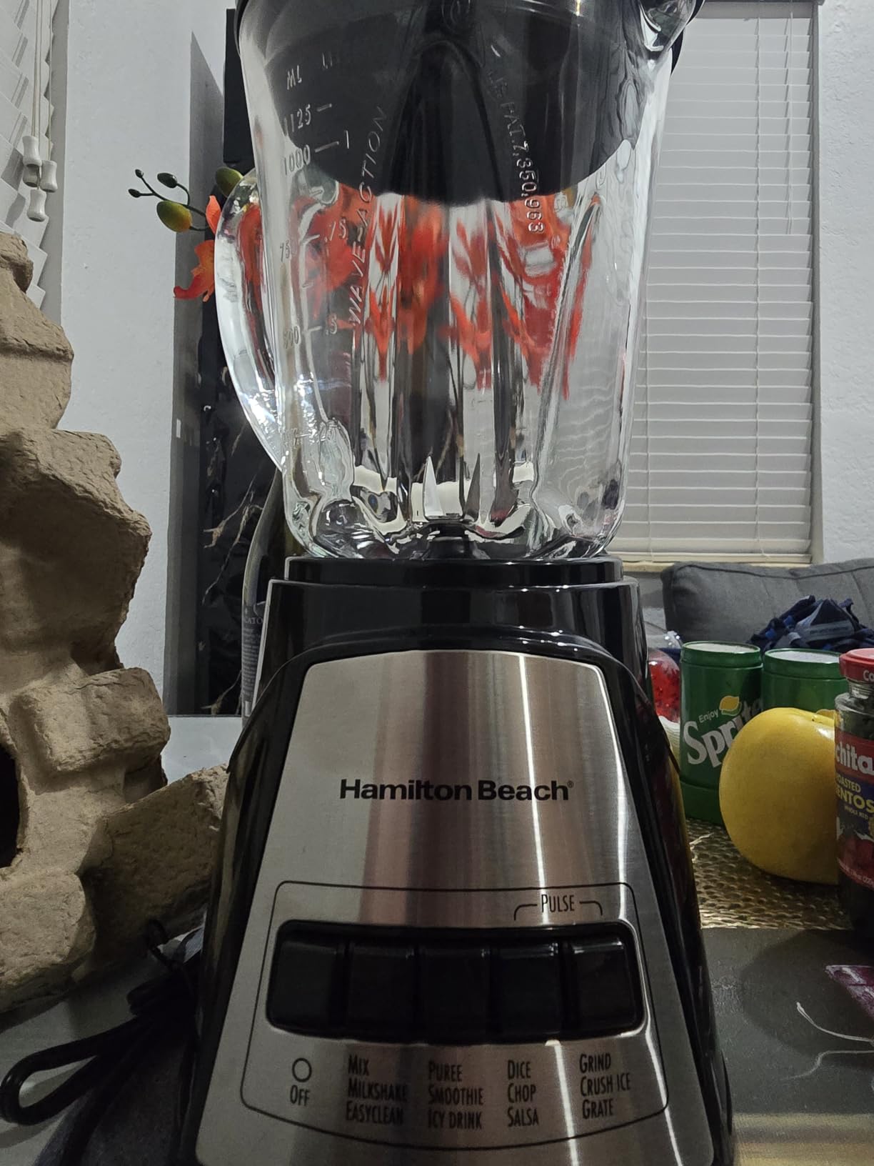 Hamilton Beach Power Elite Blender For Smoothies With Wave Action System, 40 oz. Glass Jar, 12 Functions, 700 Watts, Black, 58148AG customer photo 1