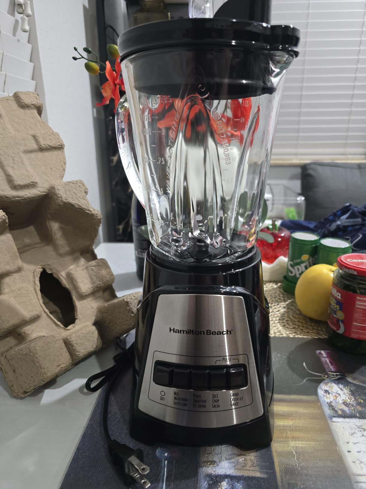 Hamilton Beach Power Elite Blender For Smoothies With Wave Action System, 40 oz. Glass Jar, 12 Functions, 700 Watts, Black, 58148AG customer photo 2