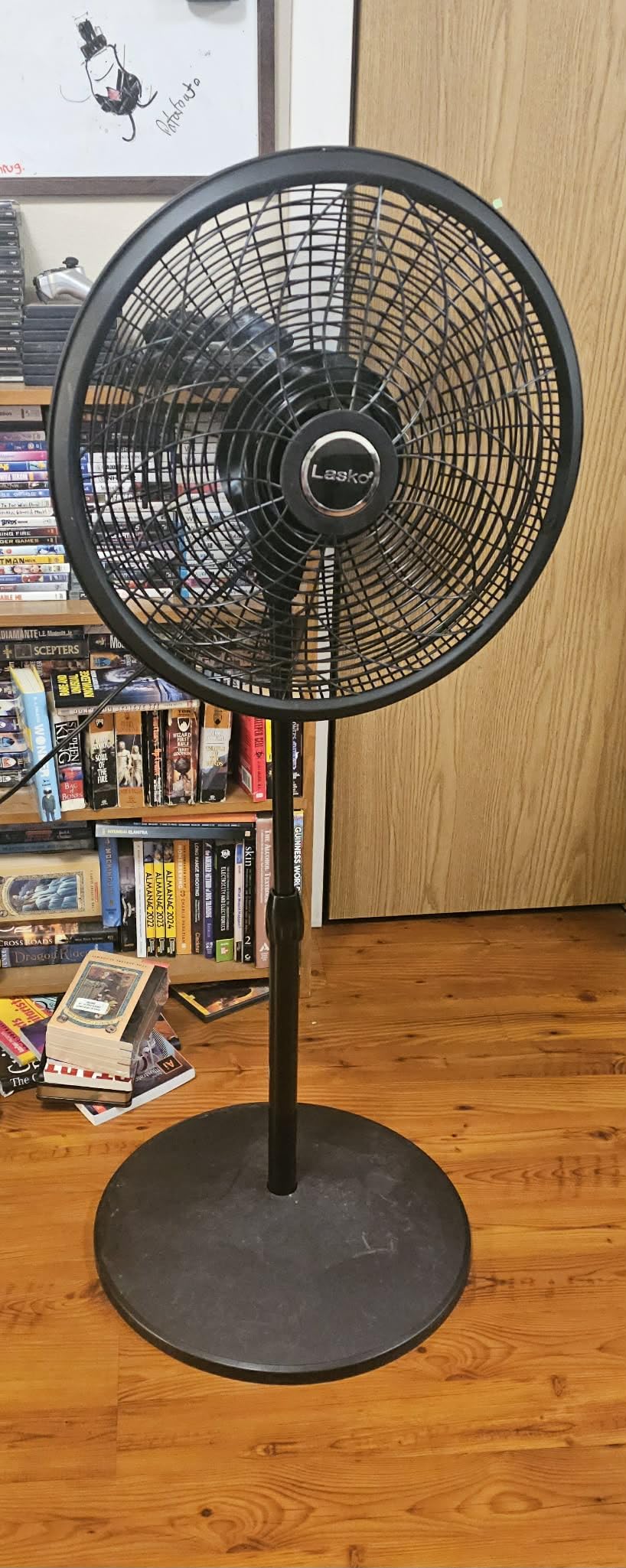 Lasko Pedestal Fan, Oscillating Fan for Bedroom with Adjustable Height and 3 Cooling Speeds, Portable, 18