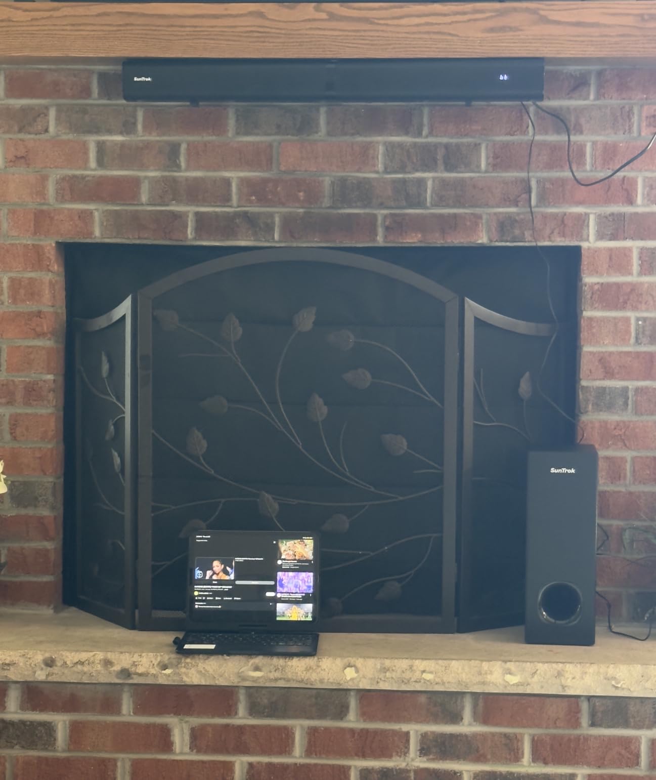 Soundbar with Subwoofer for TV, Home Theater Bluetooth 5.3 Speaker System with 2 Wireless Karaoke Mics, Surround Sound Audio with HDMI ARC, Optical, AUX, USB for Movie, Music, Family Party(Peak 260W) customer photo 2