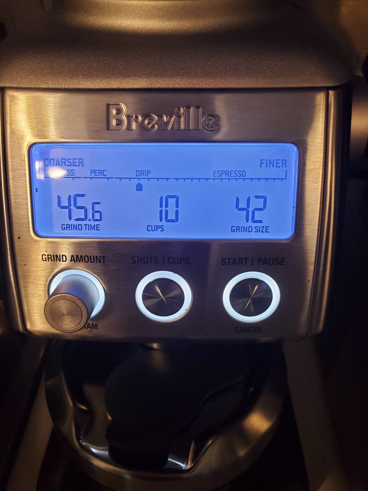 Breville BCG820BSS Smart Grinder Pro, Brushed Stainless Steel - 60 settings customer photo 1