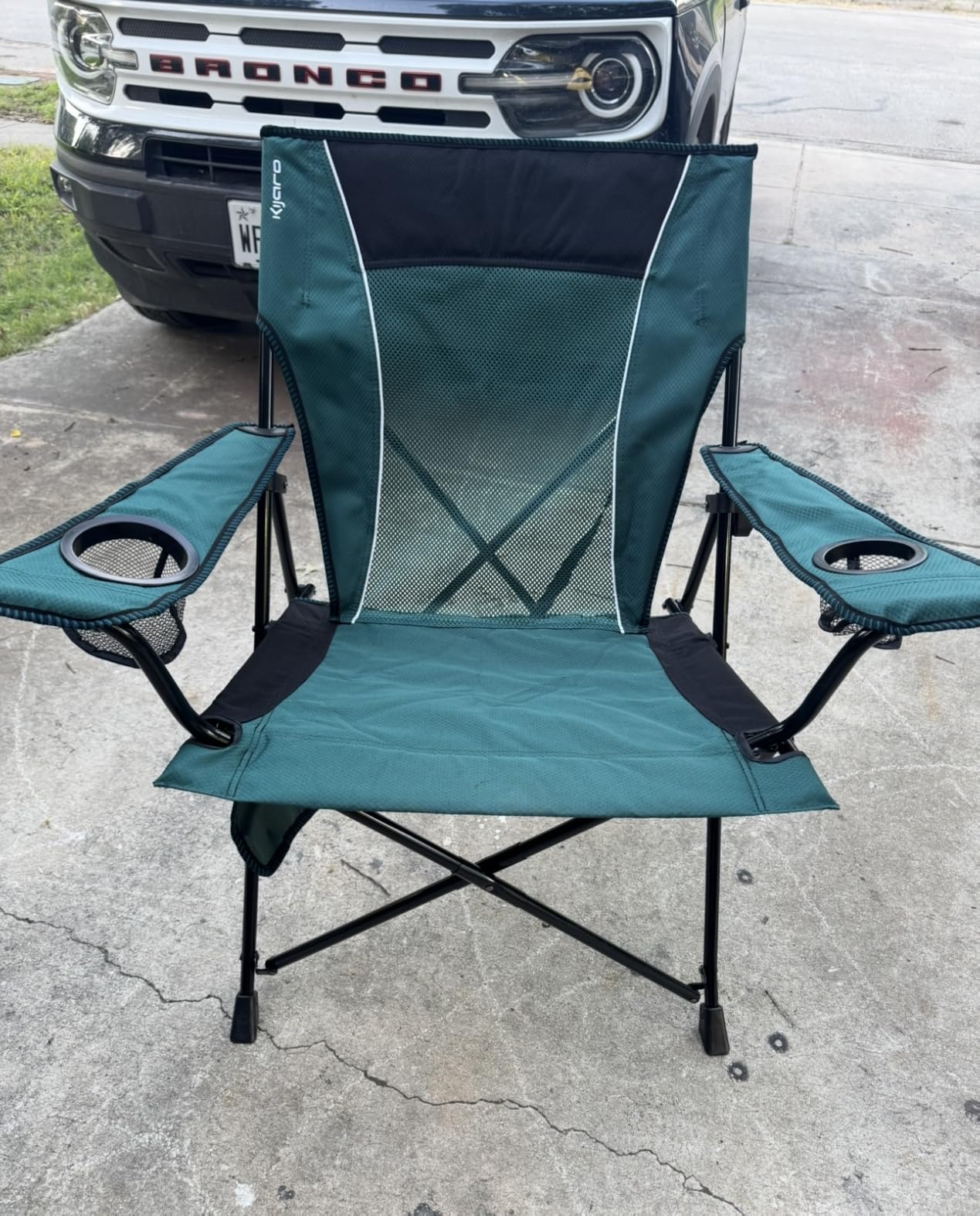 Kijaro Portable Camping Chairs - Enjoy the Outdoors with a Versatile Folding Sports Chair for Outdoor & Lawn - Dual Lock Feature Locks Position - Hallet Peak Gray customer photo 1