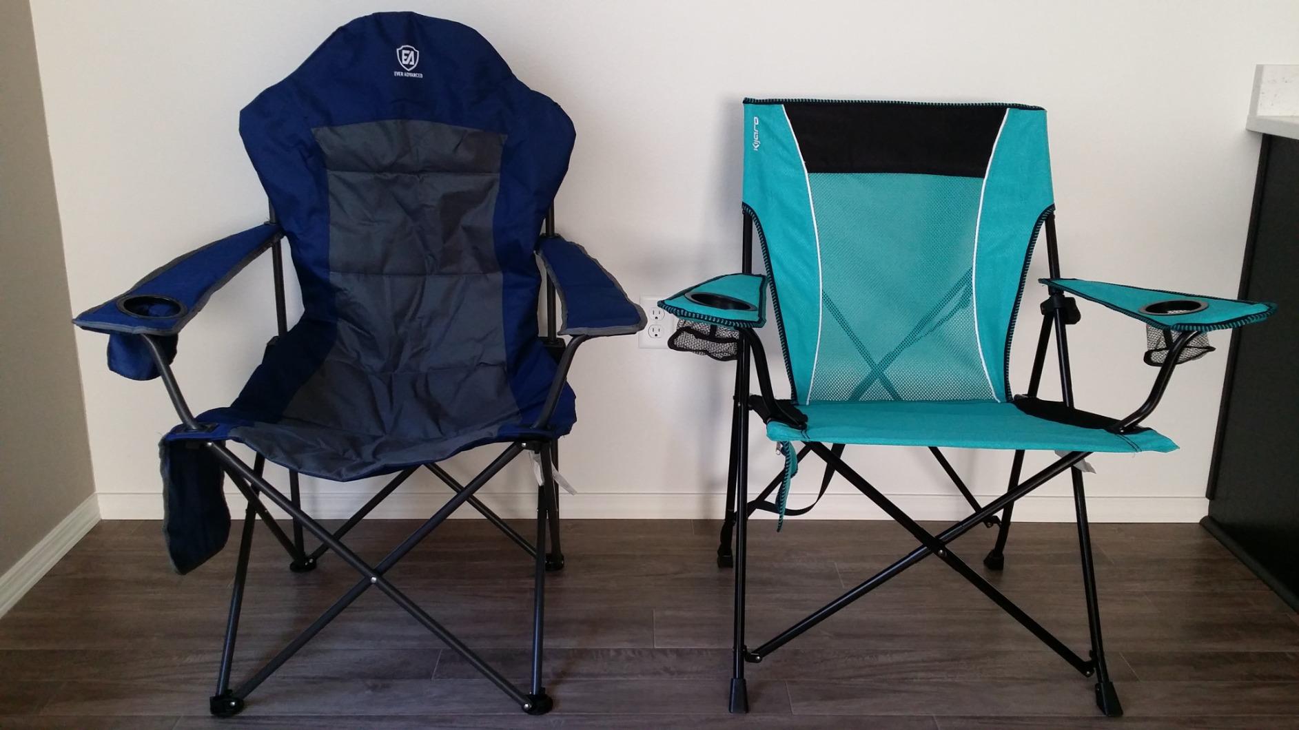 Kijaro Portable Camping Chairs - Enjoy the Outdoors with a Versatile Folding Sports Chair for Outdoor & Lawn - Dual Lock Feature Locks Position - Hallet Peak Gray customer photo 2