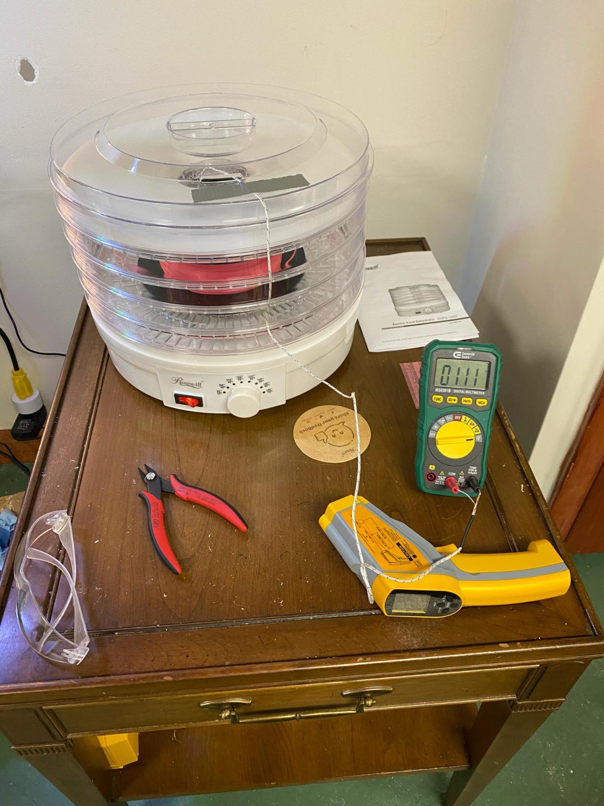Rosewill Food Dehydrator Machine, 5 BPA-Free 12.6' Trays, Adjustable Temperature Controls | 95-158°F | 350W, Jerky, Herbs, Fruit, Veggies, Dried Snacks, White customer photo 1