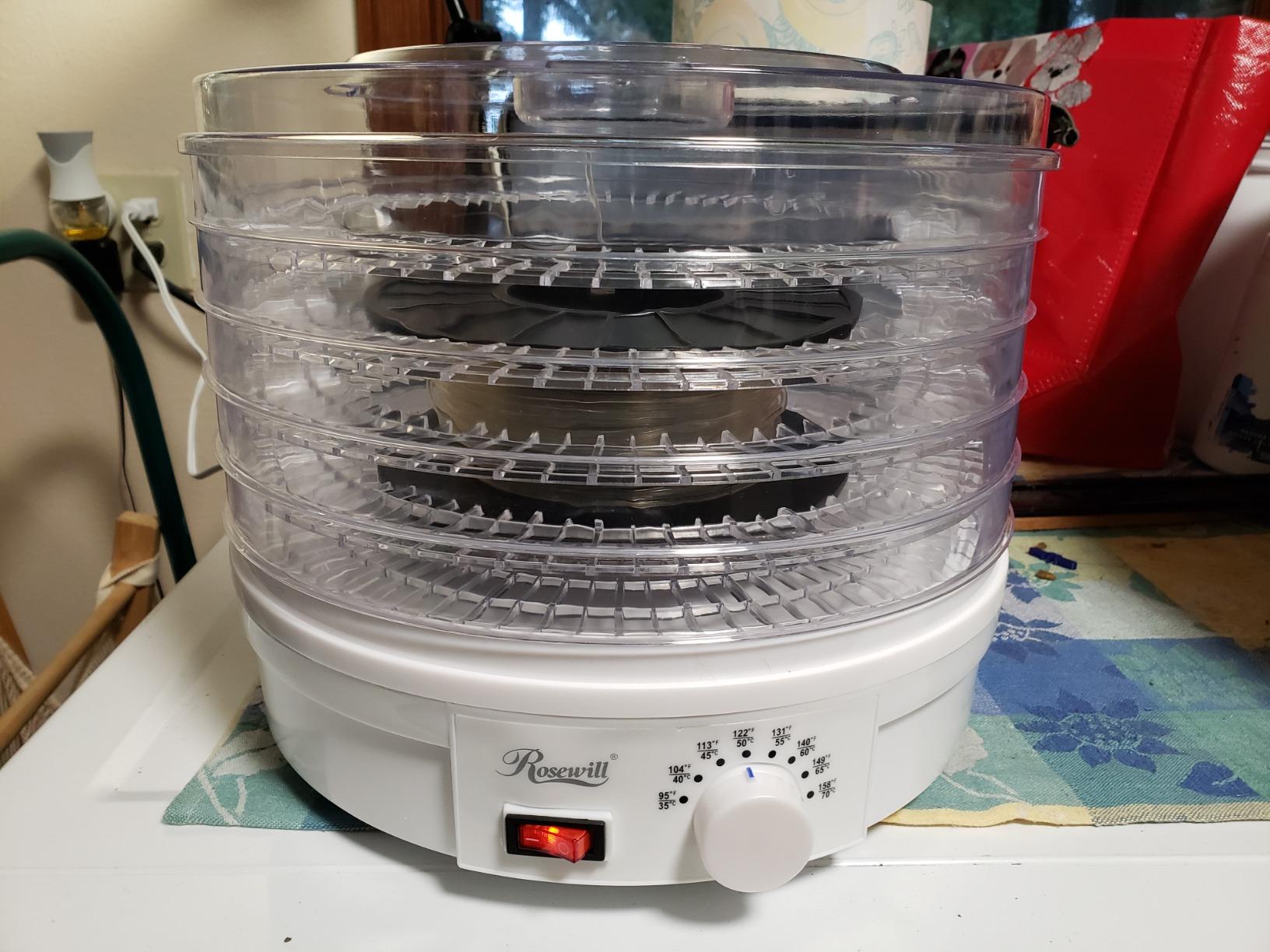 Rosewill Food Dehydrator Machine, 5 BPA-Free 12.6' Trays, Adjustable Temperature Controls | 95-158°F | 350W, Jerky, Herbs, Fruit, Veggies, Dried Snacks, White customer photo 2