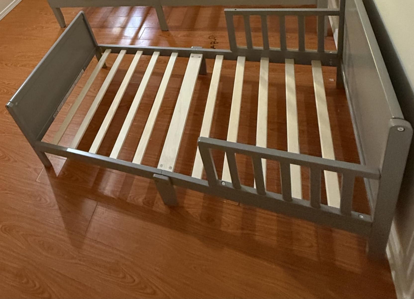 Delta Children Fancy Wood Toddler Bed - Greenguard Gold Certified, Grey customer photo 1