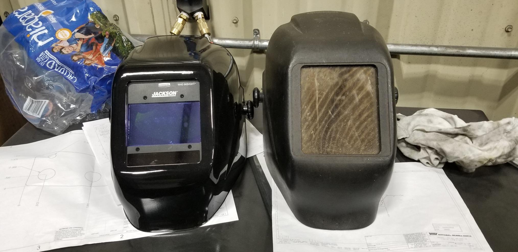 Jackson Safety Insight Auto Darkening Welding Helmet, ADF Hood - ANSI Z87.1 | Lightweight Welding Mask with Ergonomic HLX Shell, 3.94
