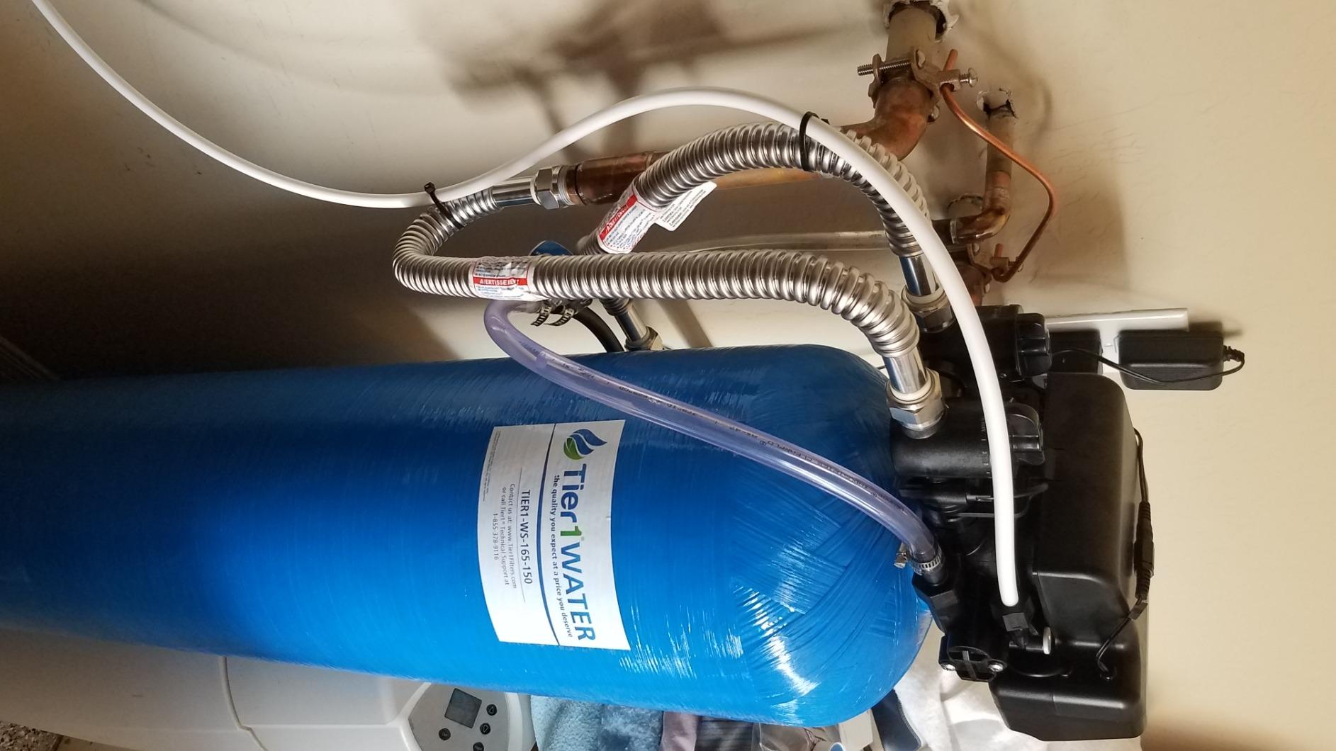 Tier1 Whole House Water Softener System 48,000 Grain for 4-5 Bathroom Homes | Ceramic Valve Technology | 1.5 Cu Ft High Capacity Resin Tank | Metered Regeneration | Salt-Based Softener customer photo 2