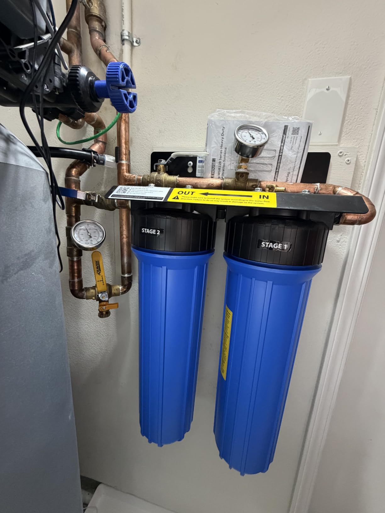 iSpring Iron, Manganese Whole House Water Filter System Also Eliminates Chlorine, Taste, and Odor, 2-Stage Commercial-Grade 20