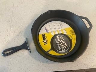 Lodge Seasoned Cast Iron 3 Skillet Bundle. 12 Inches and 10.25 Inches with 8 Inch Set of 3 Cast Iron Frying Pans customer photo 1