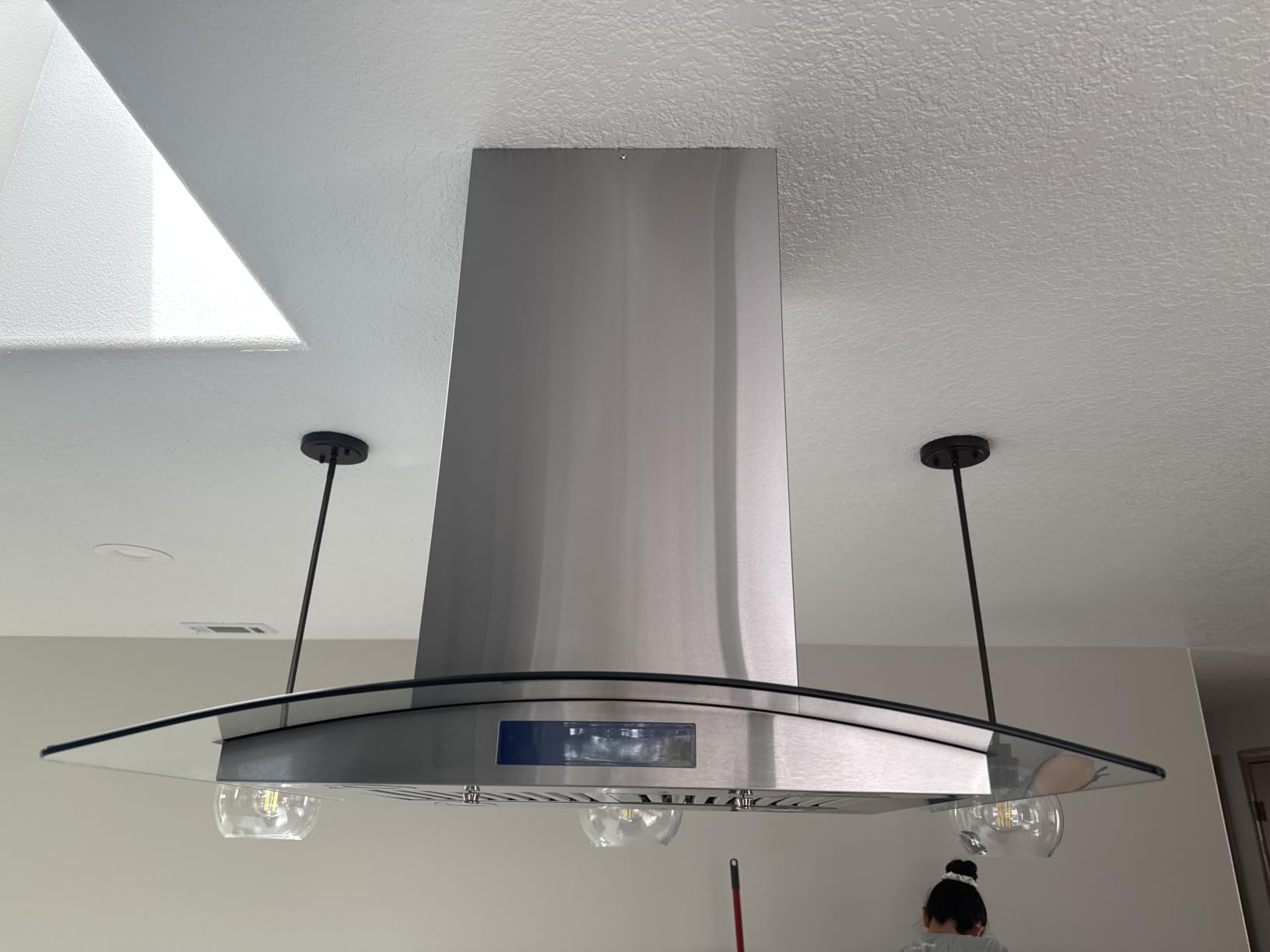 30 in. Lumin Coll 380 CFM Ducted Island Range Hood, LED, Stainless Steel | Cosmo COS-63ISS75 Soft Touch Controls, 3 Fan Speeds, Permanent Dishwasher-Safe Baffle Filters, Timer and Clock customer photo 2