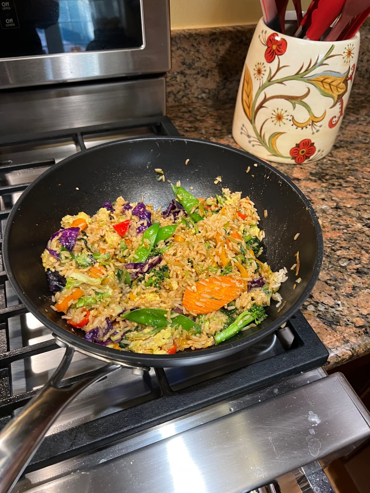 Cooks Standard Classic 11-Inch Hard Anodized Nonstick Wok Stir Fry Pan with Vented Glass Lid customer photo 1