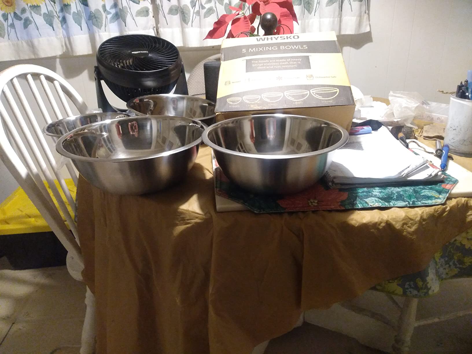 WHYSKO Stainless Steel Mixing Bowls Set, 5-Piece Meal Prep & Food Storage | .75, 1.5, 3, 4 & 5 Quart Metal Mixing Bowls Set for Prep, Serving, Baking & Food Storage, Ecofriendly, Dishwasher Safe customer photo 1