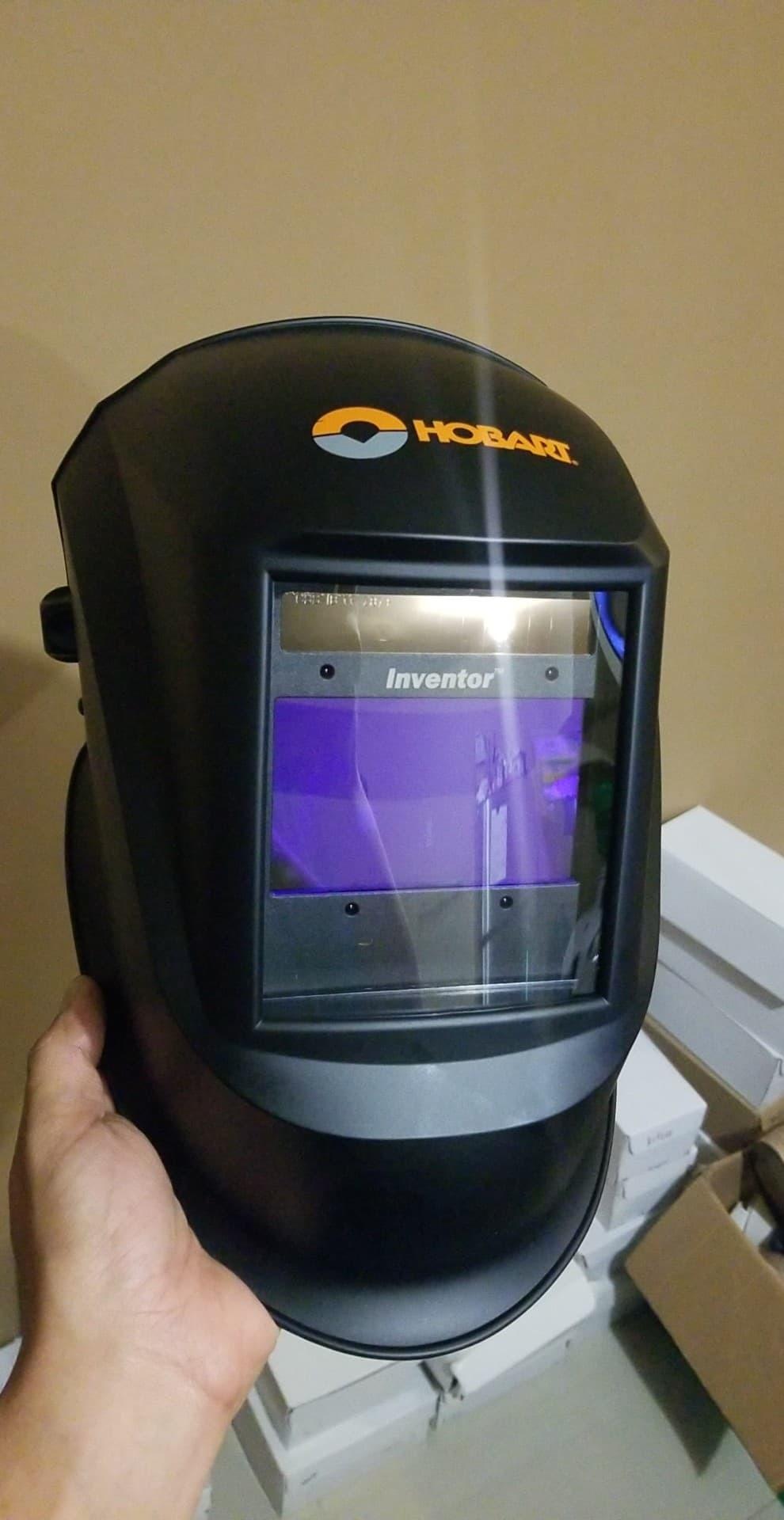 Hobart 770890 Auto-Darkening Welding Helmet, Large, Black | PureColor lens; 9.3 sq in widescreen view; 4 arc sensors; grind mode; analog shade controls customer photo 2