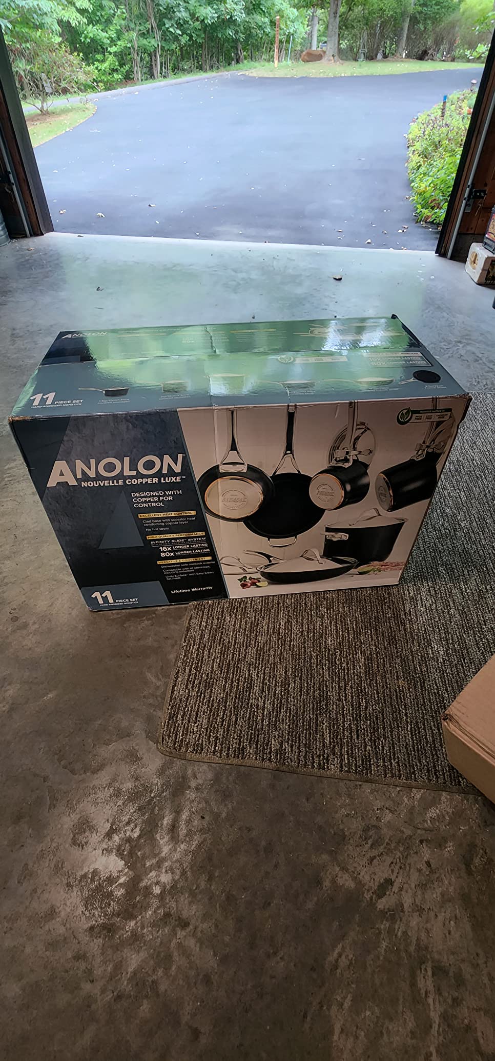 Anolon 83852 Nouvelle Copper Hard Anodized Nonstick Cookware Set / Pots and Pans Set - 11 Piece, Brown customer photo 2