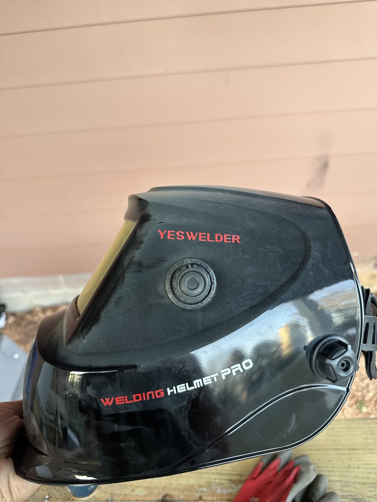 YESWELDER Auto Darkening Welding Helmet 1/1/1/1 True Color, LYG-L600A | 2 arc sensors, 1/30000s response, blue light blocking lens, shade 3.5/9-13 for TIG MIG ARC and GRIND, ANSI Z87.1 certified customer photo 2
