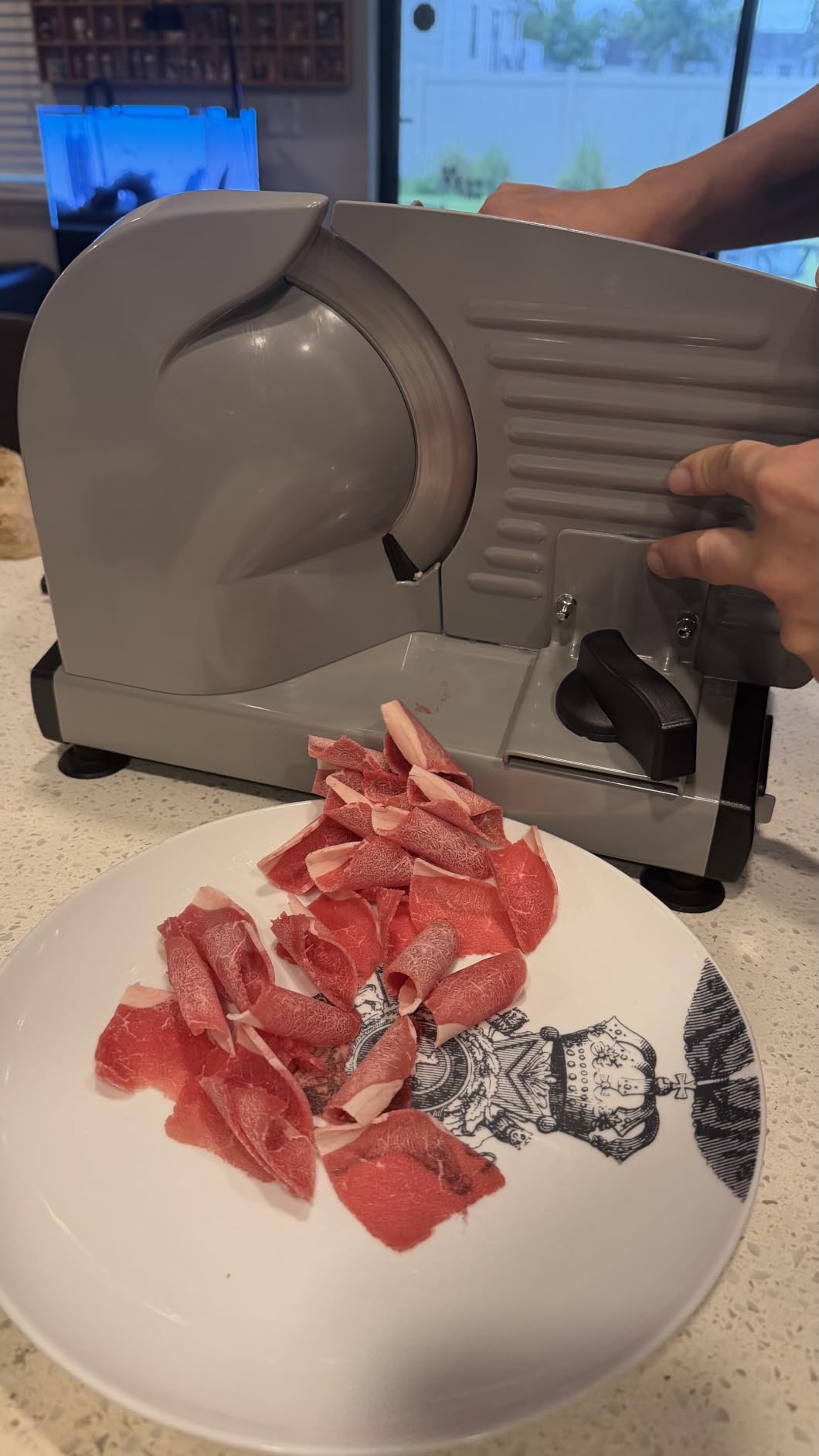 OSTBA Electric Meat Slicer with 7.5