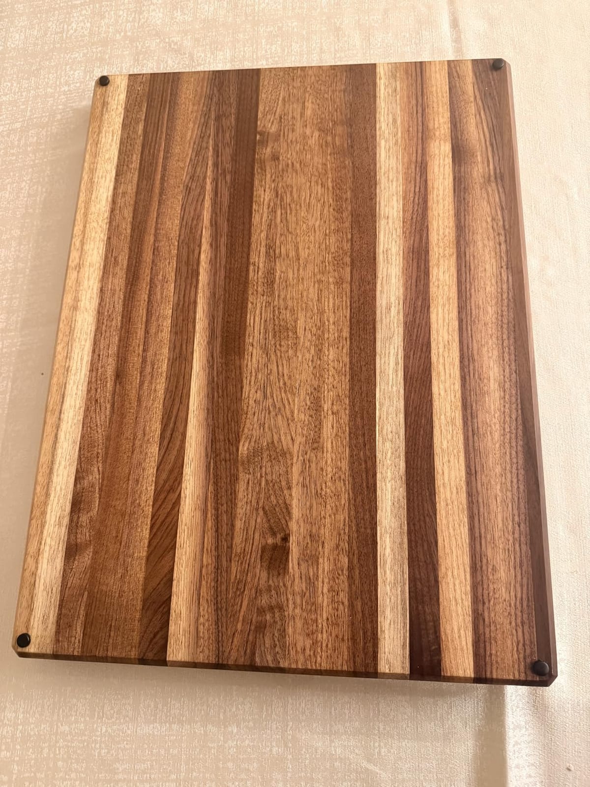 Sonder Los Angeles Alfred Cutting Board, End Grain Walnut, 17x13x1.5 in | Made in USA, Non-toxic, Non-Slip Feet, Juice Groove & Sorting Compartments, Built-in Handles, Gift Box Included, 7.5 lbs customer photo 2