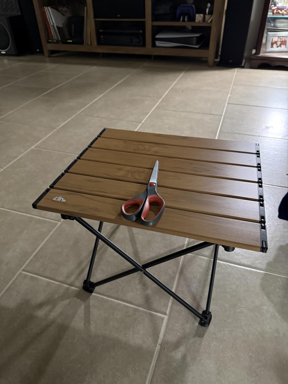 iClimb Ultralight Compact Camping Folding Table with Carry Bag (Black - S) customer photo 2