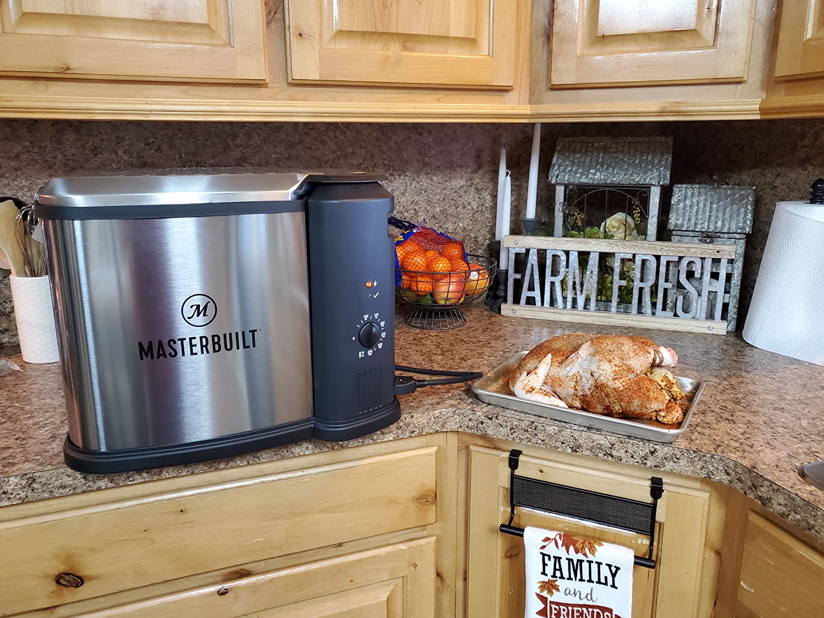 Masterbuilt 3-in-1 10 Liter XL Electric Turkey Fryer plus Boiler and Steamer Combination with Drain Basket and Breakaway Safety Cord in Stainless Steel customer photo 1