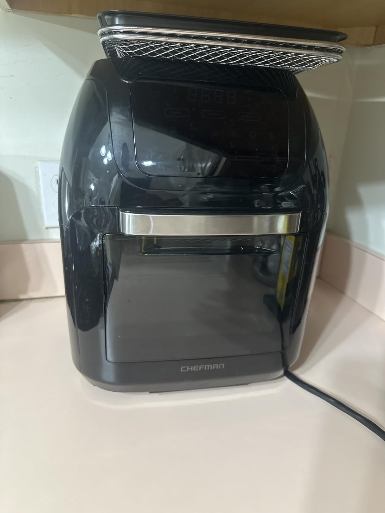 CHEFMAN Multifunctional Digital Air Fryer+ Rotisserie, Dehydrator, Convection Oven, 17 Touch Screen Presets Fry, Roast, Dehydrater, Bake, XL 10L Family Size, Auto Shutoff, Large Easy-View Window, Black customer photo 2