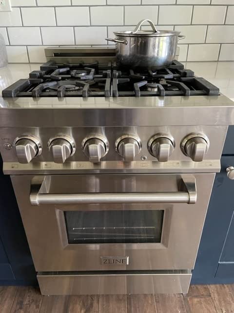 ZLINE 24 in. 2.8 cu. ft. Legacy Dual Fuel Range with 4 Burner Gas Cooktop and Electric Convection Oven in Stainless Steel (RA24) customer photo 1