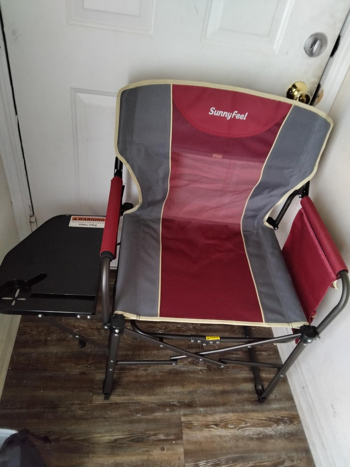 SUNNYFEEL Camping Directors Chair, Heavy Duty, Oversized Portable Folding Chair with Side Table, Pocket for Beach, Fishing, Trip, Picnic, Lawn, Concert Outdoor Foldable Camp Chairs customer photo 1